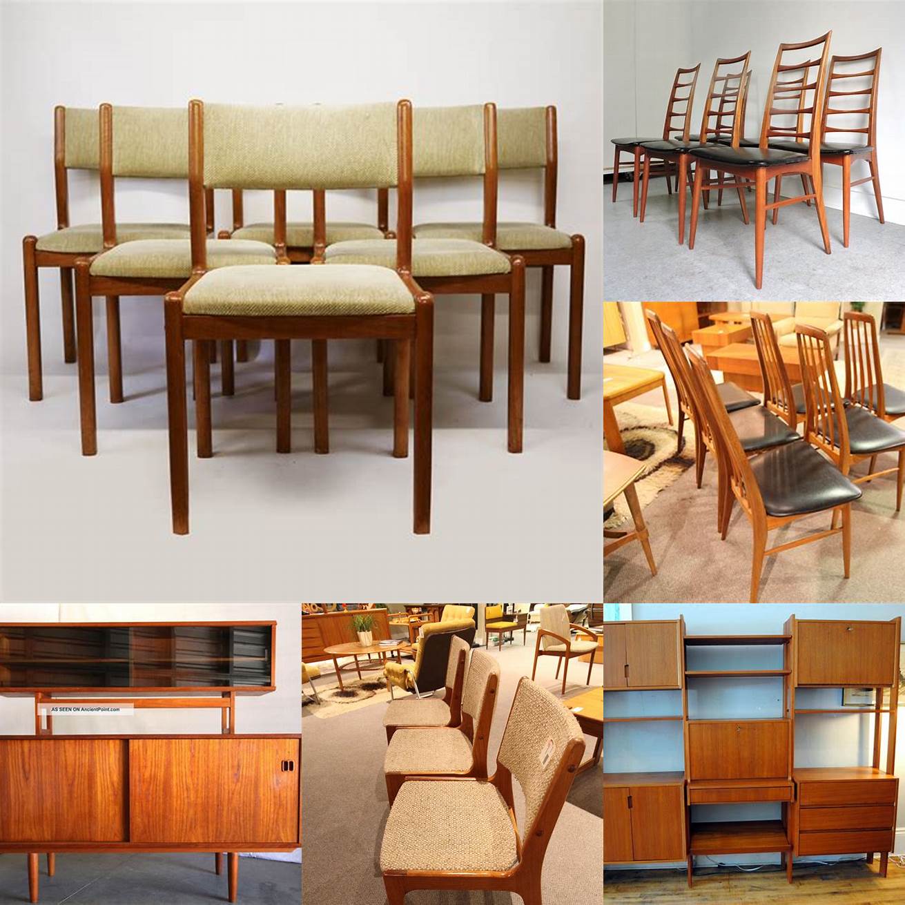 Showcase of Various Danish Teak Furniture