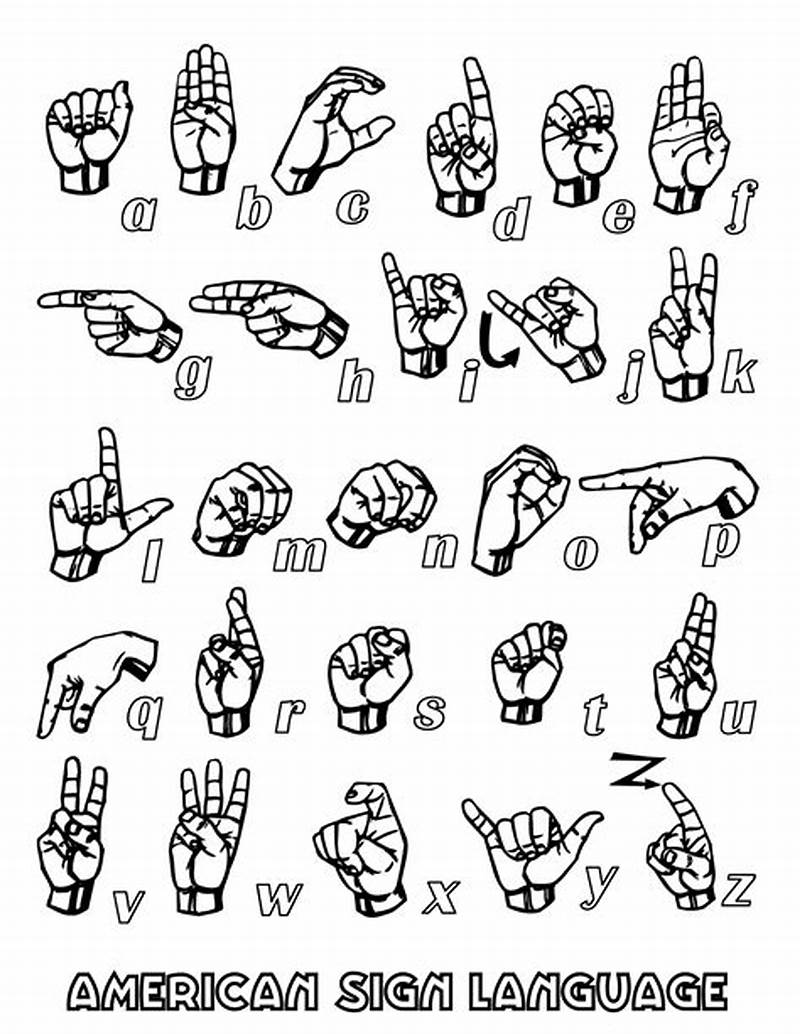 Sign Language Coloring Pages