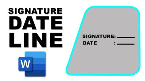 Signature And Date Line Template
