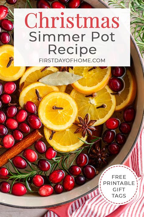 Simmer Pot Instructions Printable Free