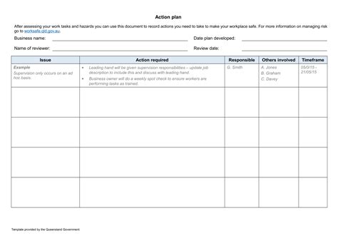 Simple Action Plan Template