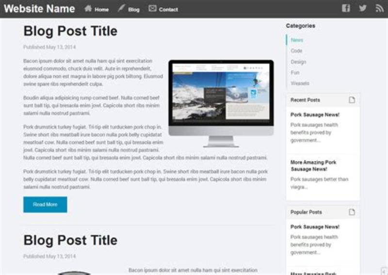 Simple Blog Html Template Free