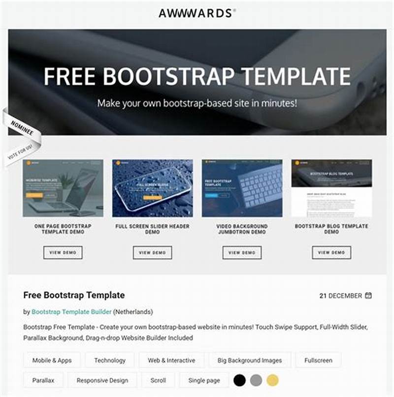 Simple Bootstrap Template Tech