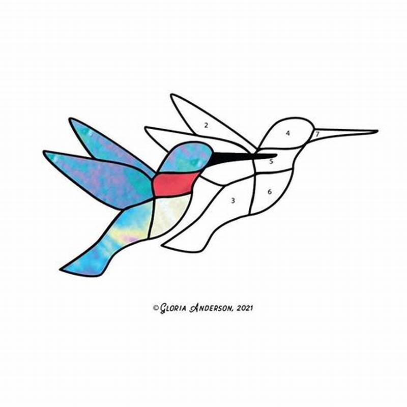 Simple Hummingbird Stained Glass Pattern