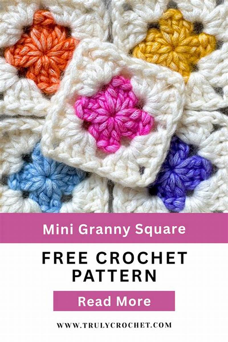 Simple Mini Granny Square Pattern Free