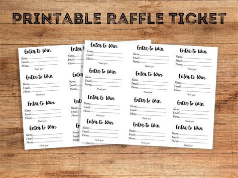 Simple Raffle Ticket Template