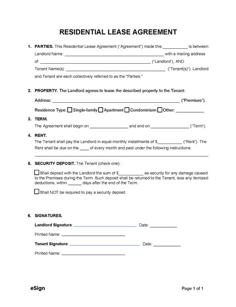 Simple Rent Agreement Template