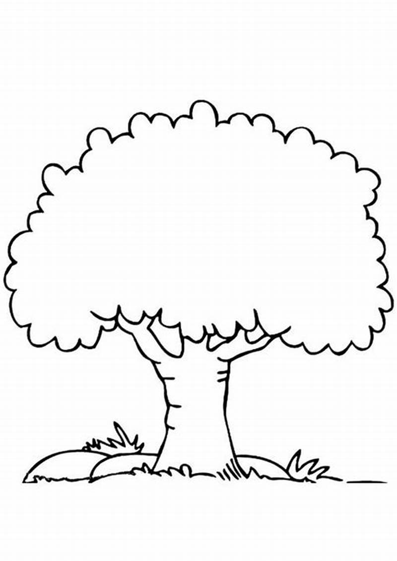 Simple Tree Coloring Pages