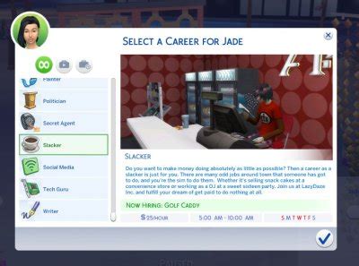 Sims 2 Slacker Career