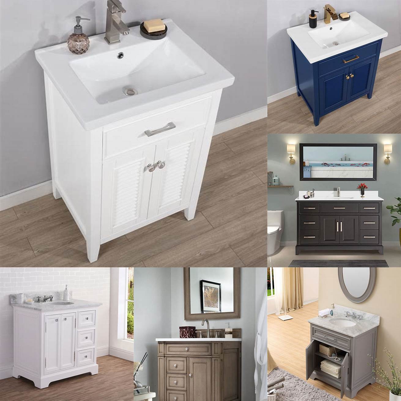 Single vanities Single vanities are perfect for smaller bathrooms or for those who only need one sink