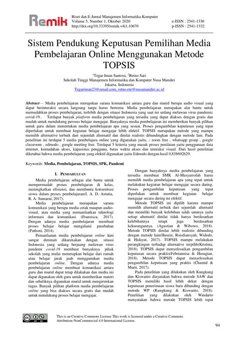 Sistem Pendukung Pembelajaran Online