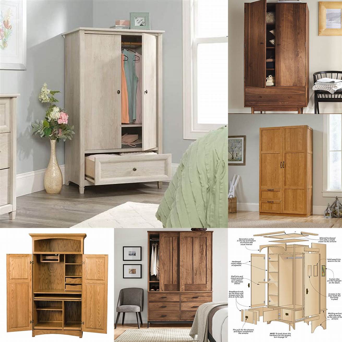 Size Make sure the armoire fits the space you have in mind