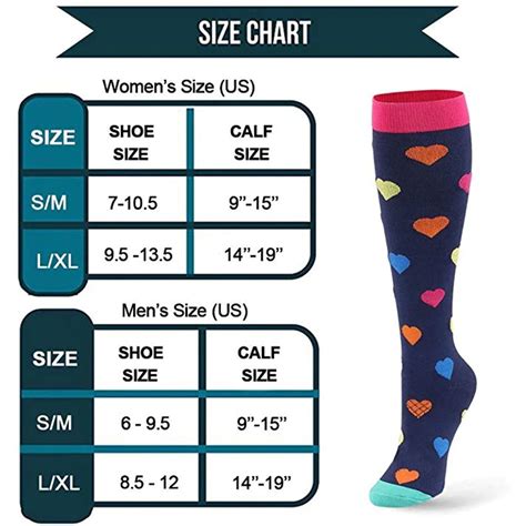 Size Chart For Compression Socks