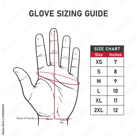 Size Chart For Gloves