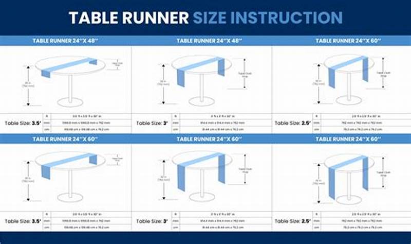 Size Guide Table Runner Size Chart