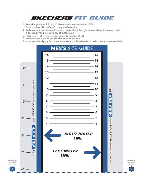 Skechers Foot Size Chart
