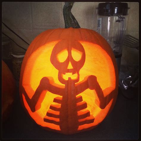 Skeleton Pumpkin Carving Template