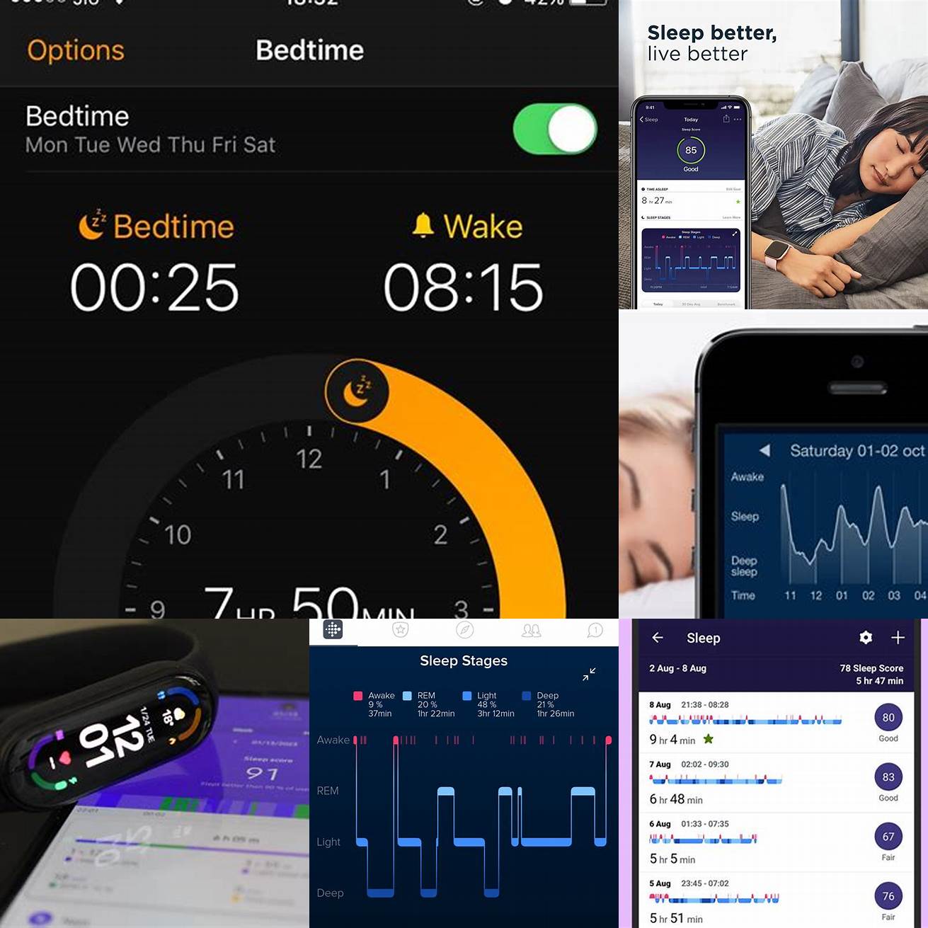Sleep tracking feature