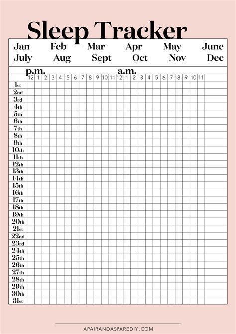 Sleep Log Template