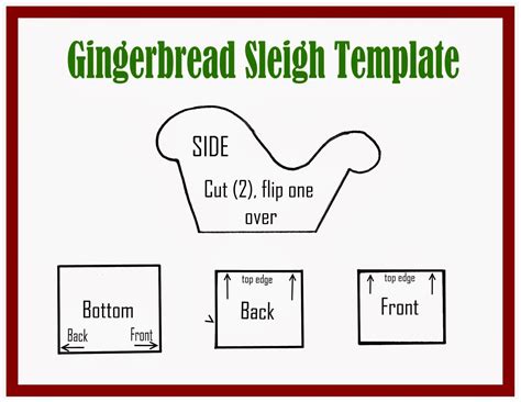 Sleigh Gingerbread Template