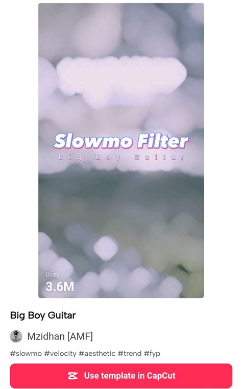 Slow Motion Capcut Template Link