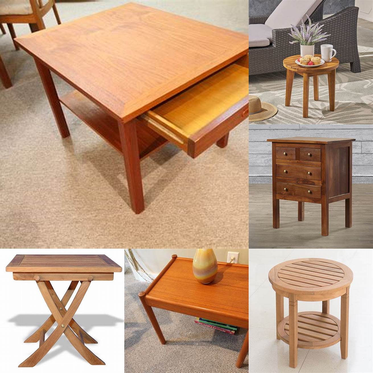 Small Teak End Table