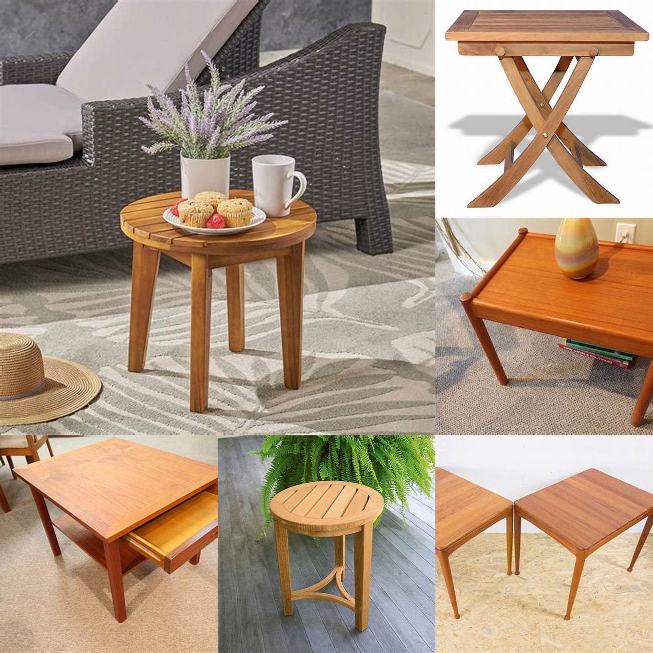 Small Teak Side Tables