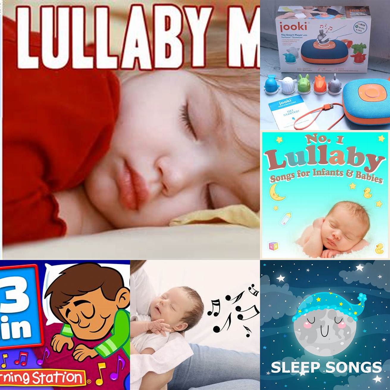 Smart music player with lullabies and other songs