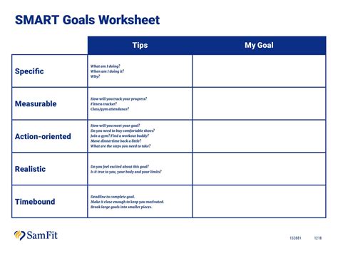 Smart Goals Template