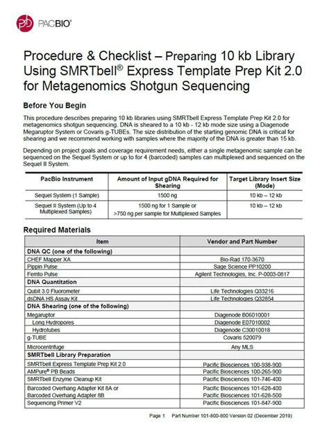Smrtbell Express Template Prep Kit 3.0 Revio