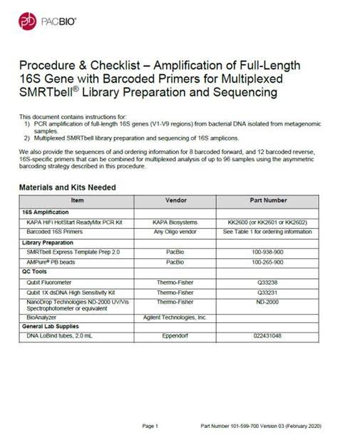 Smrtbell Express Template Prep Kit 4 0 Pacbio