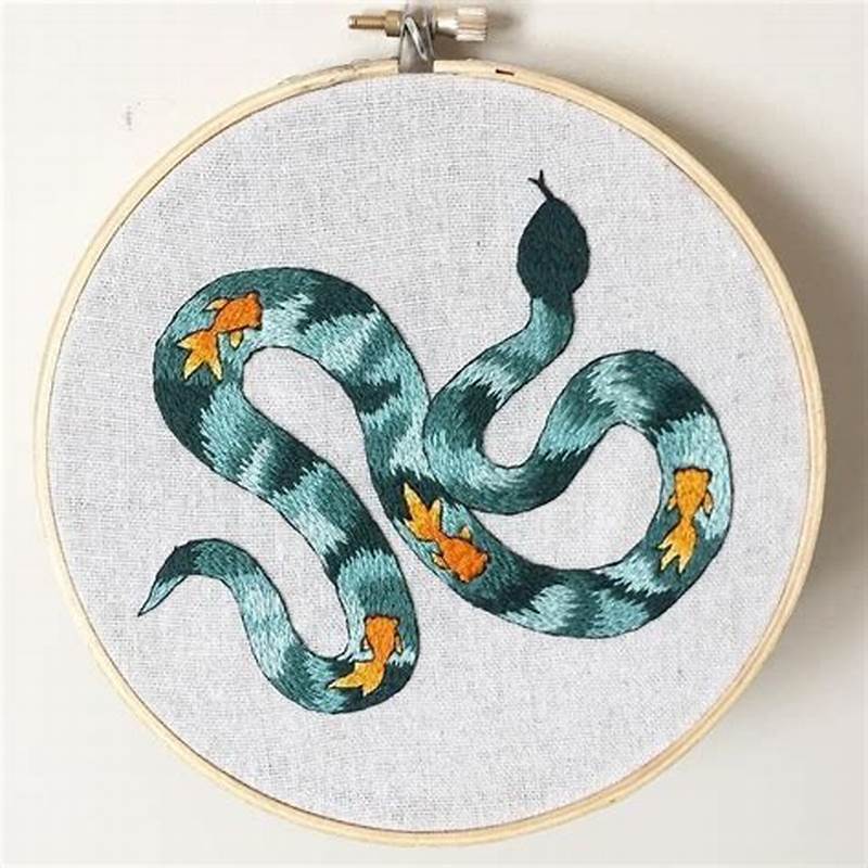 Snake Embroidery Pattern