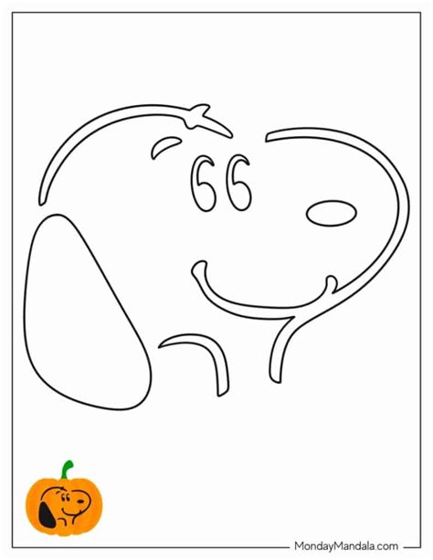 Snoopy Pumpkin Carving Template