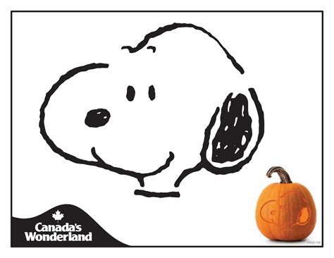 Snoopy Pumpkin Template