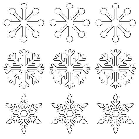 Snowflakes Printable Cutouts