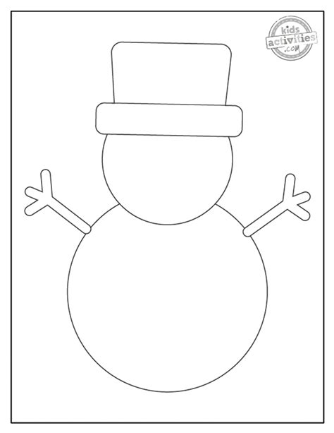 Snowman Cut Out Template