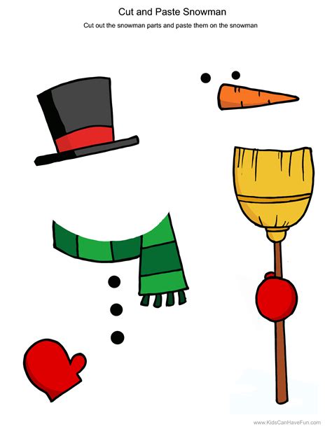 Snowman Parts Printable