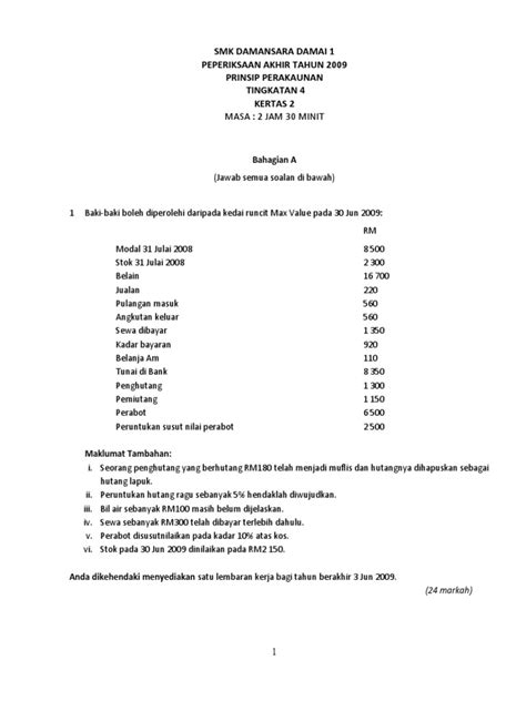 Soalan Prinsip Akaun Tingkatan 4 Image