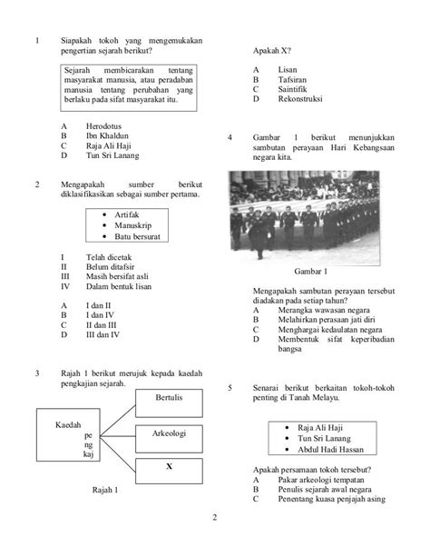 Soalan Sejarah Tingkatan 4 Kertas 1 Image