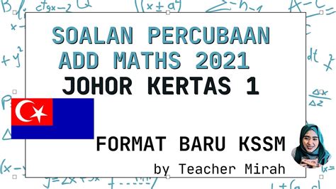 Soalan Trial Matematik Spm 2021 Johor Image
