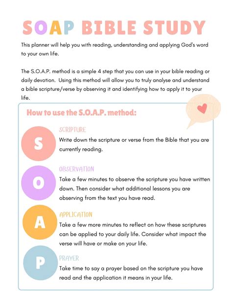 Soap Bible Study Template Free