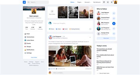 Social Media Website Templates