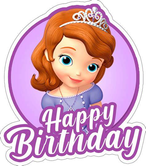 Sofia The First Happy Birthday Banner Printable