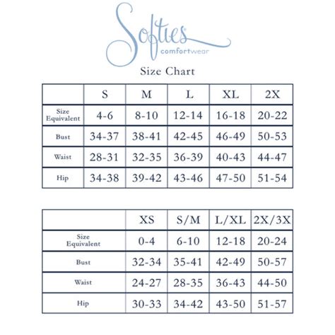 Soft Surroundings Sizing Chart