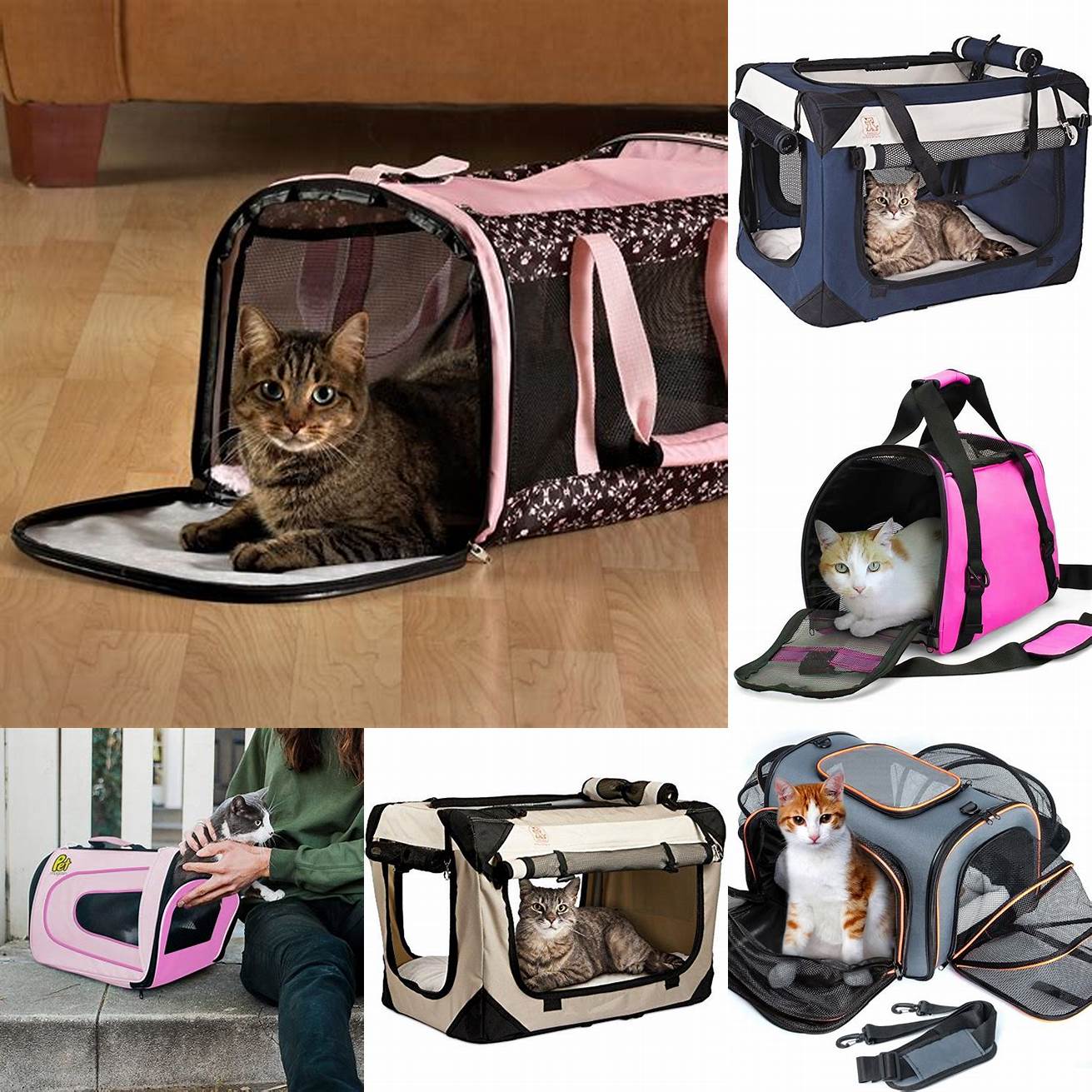 Soft-sided cat carrier