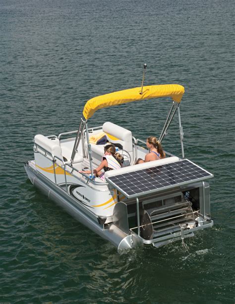 Solar-Powered Mini Pontoon Fishing Boats