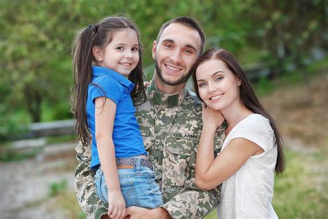 Soldier with family