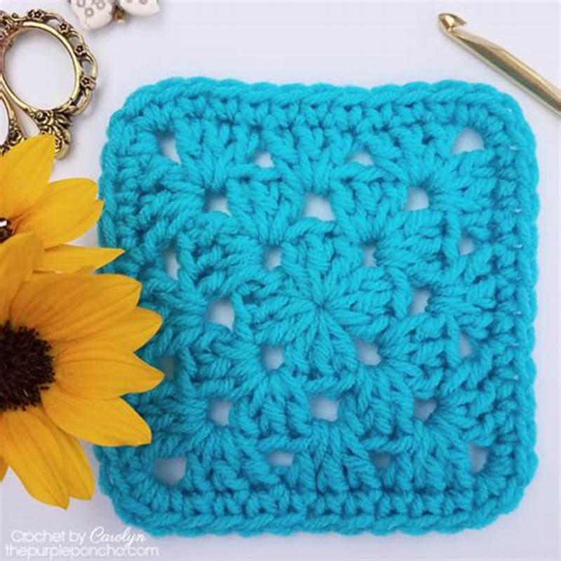 Solid Color Granny Square Pattern