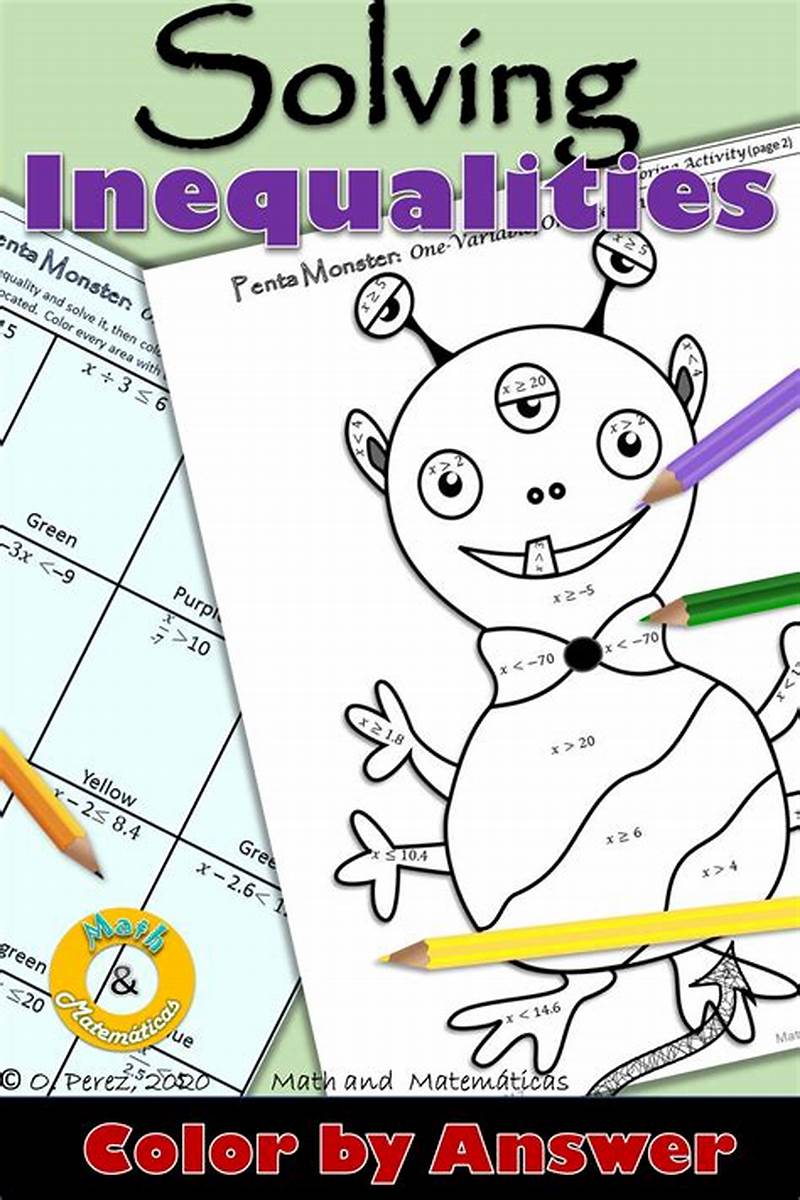 Solving Inequalities Coloring Worksheet Answer Key