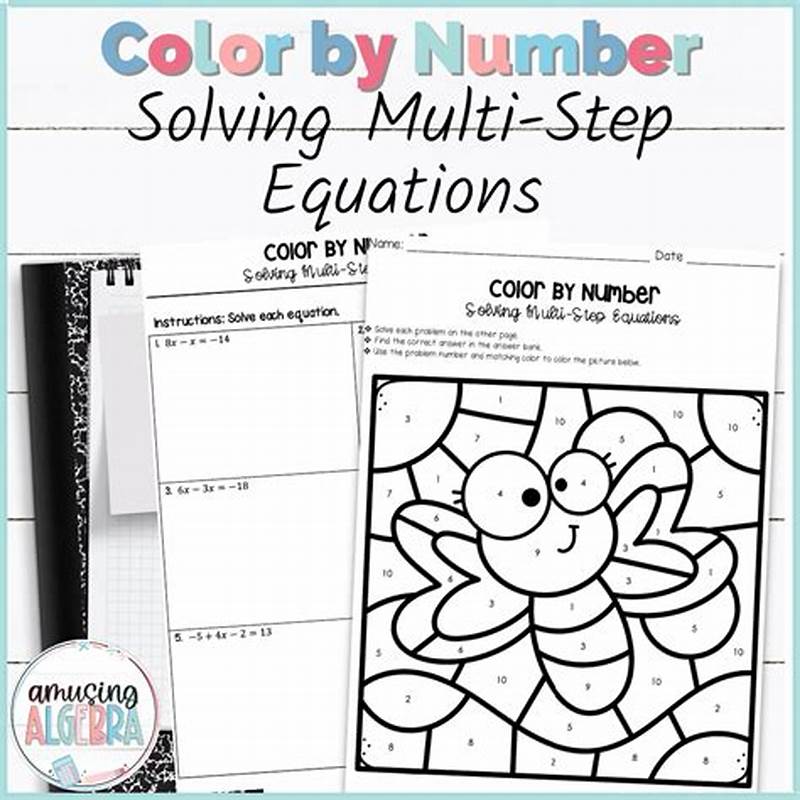 Solving Multi Step Equations Coloring Activity